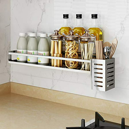 Acier Inoxydable Cuisine Salle de bain étagère murale étagère de rangement simple couche